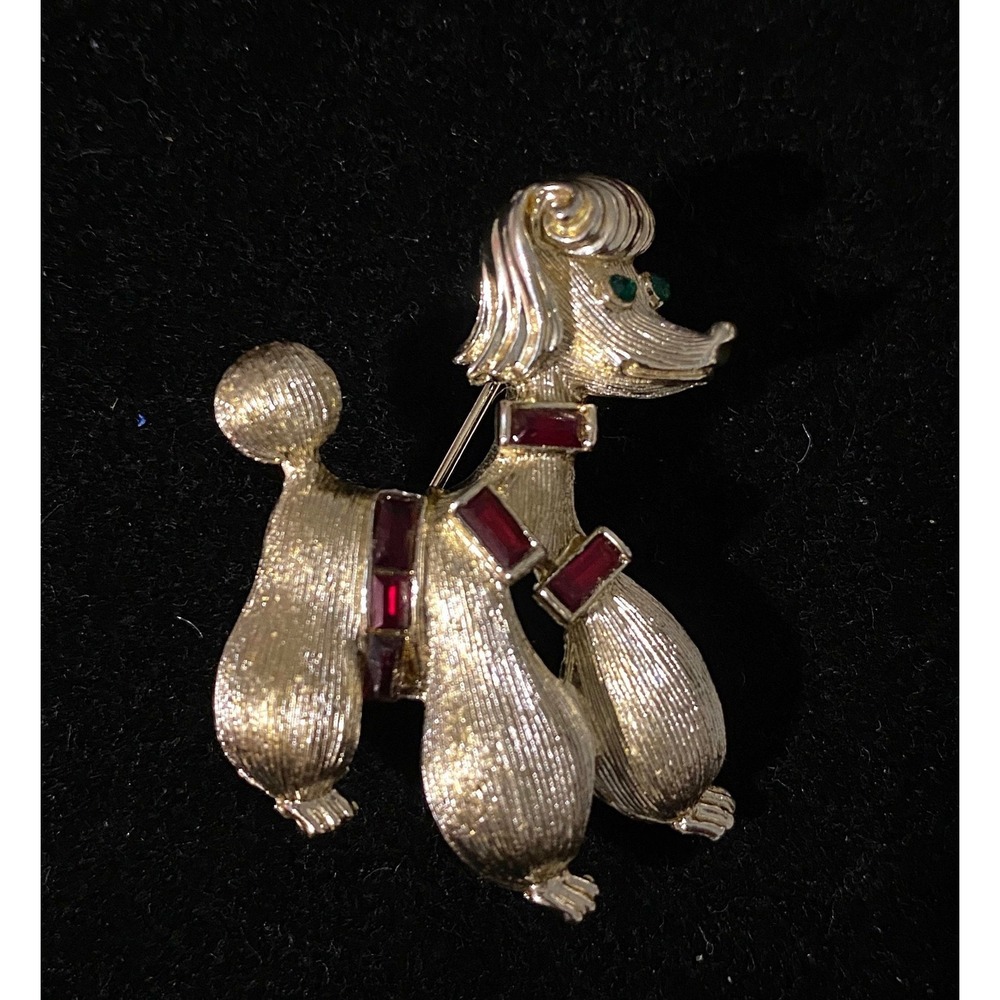 Vintage Coro Poodle Dog‎ Pin